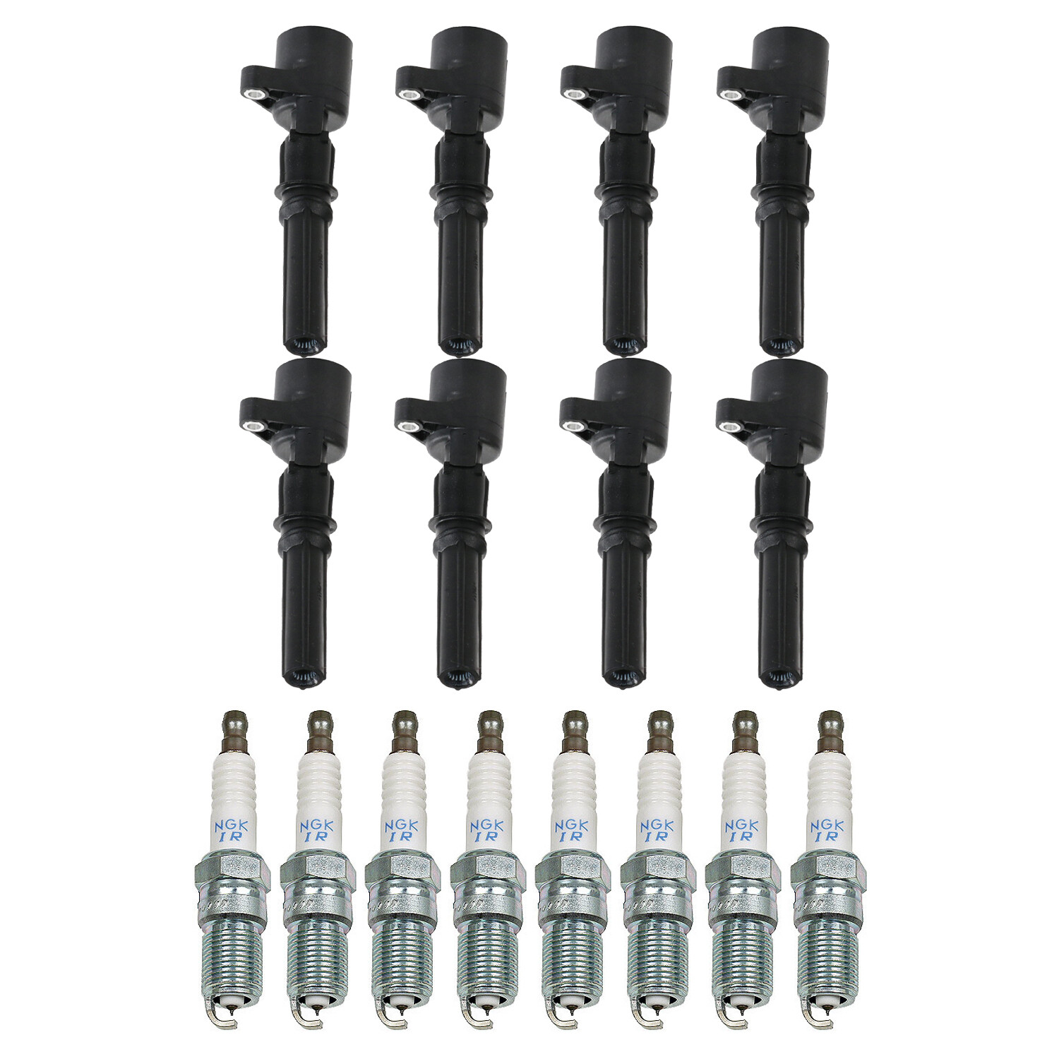 Bosch 8 Ignition Coil NGK 8 Laser Iridium Spark Plug Kit For Crown Victoria V8