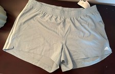 NEW - ADIDAS SHORTS Women's SIZE 3XL Magic Grey & White Training WTR Pacer