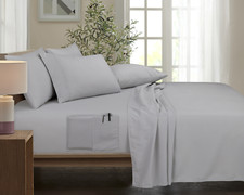 Bamboo 1800 Count 6-Piece Smart Sheet Set with Storage Pocket