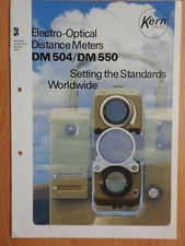 KERN SWISS DM504/550 Distance Surveying Brochure Leaflet 1987 English Vintage 