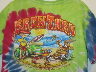 BREWTHRU Outerbanks Men's T-shirt Medium Green.