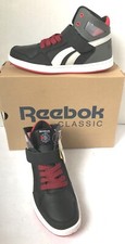 NEW Reebok Black/Gray/White Lace-Up Boy's Sneaker Ankle Shoes-Choice Size
