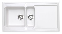 Astracast Ardenne 980 X 520mm Ceramic 1.5 Bowl Kitchen Sink + Wastes Astracast Ardenne 980 X 520mm Ceramic 1.5 Bowl Kitchen Sink + Wastes