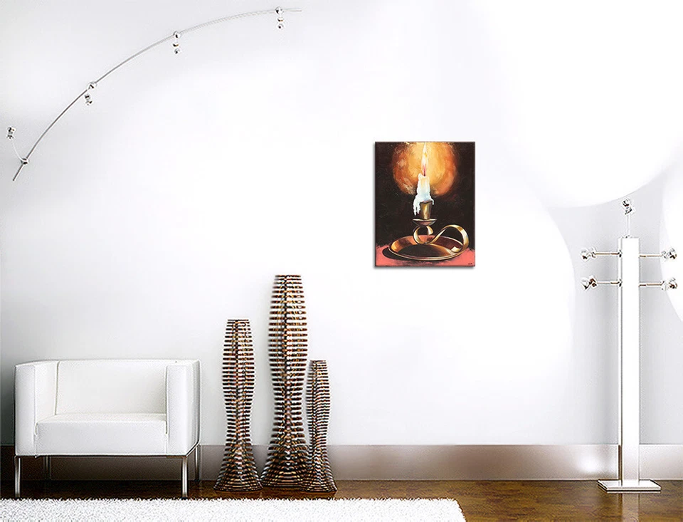 NOVAARTE Abstrakt Malerei Acryl Bild Gemälde Kerze Kunst Modern Ständer ORIGINAL - Bild 3 von 4