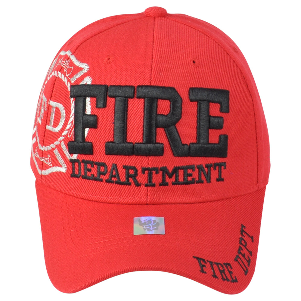 Fire Dept Department Firefighters Logo Adults Constructed Red
