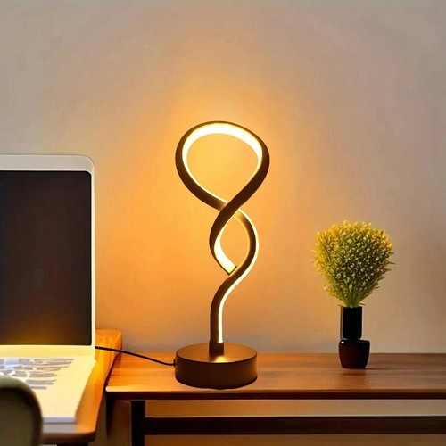 Lampada LED a spirale 32 cm luce calda fredda regolabile per arredamento - Foto 2 di 6