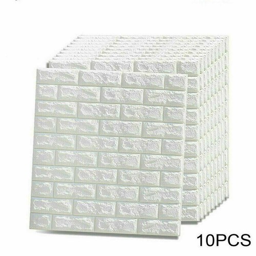 10X Large 3D Tile Brick Wall Sticker Soft Selfadhesive Waterproof Foam