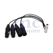 Right Angle 1B 10 pin to 3 pin XLR Breakout Audio Cable for Atomos Shogun