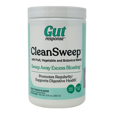 Gut Response  Clean Sweep  Powder Support Healthy Gut Digestive,9.9 oz