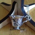 Once Upon A Time Rumpelstiltskin Bella Chipped Tea Cup Pendant Necklace