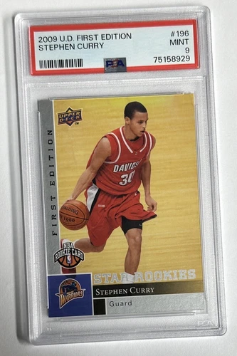 2009-10 Upper Deck First Edition Stephen Curry Rookie #196 PSA MINT 9