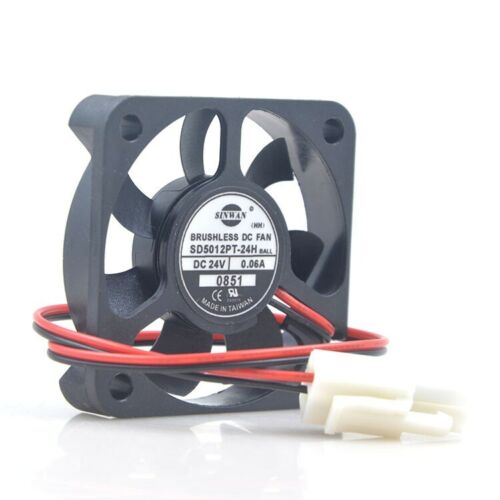1pc SINWAN SD5012PT-24H 24V 0.06A 50*50*12MM Brushless DC cooling fan 2wires - Picture 2 of 3