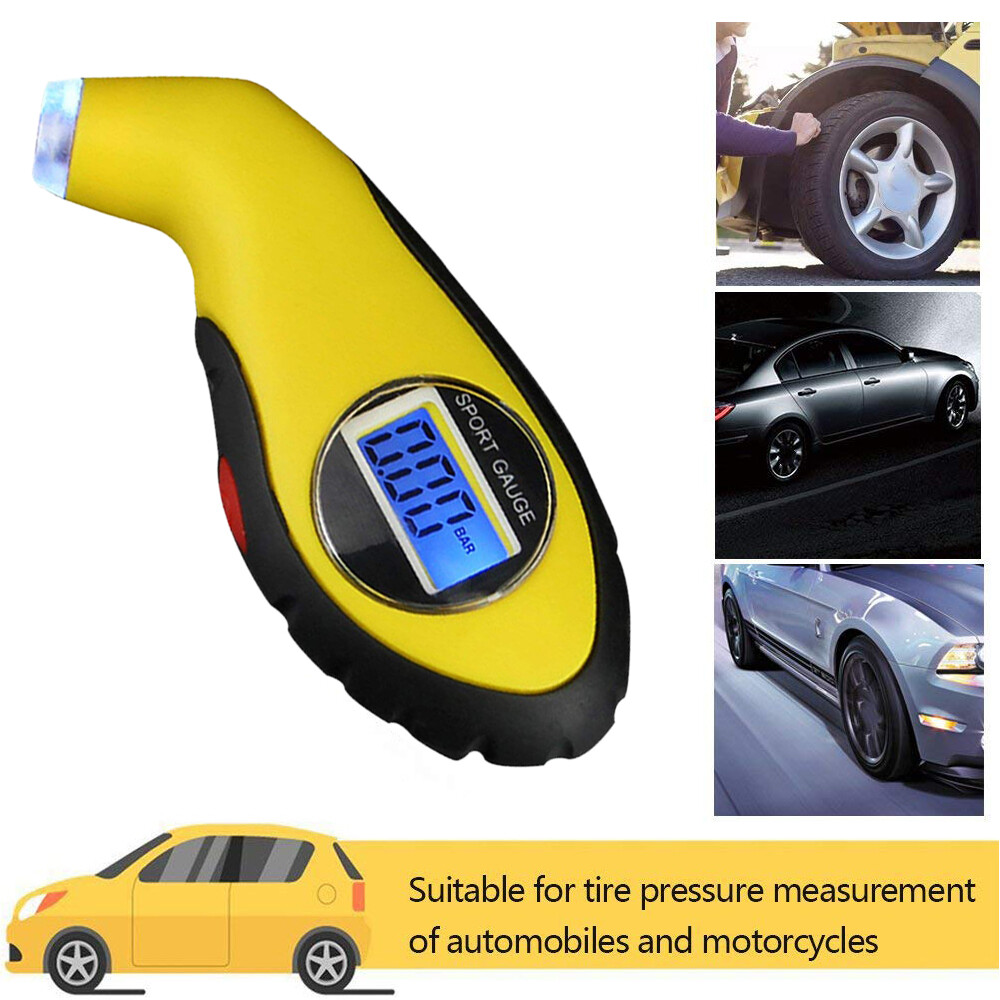 Digital Tire Air Pressure Gauge Auto LCD Meter Tester Bike Car Truck ...