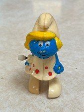 1982 Galoob Smurfette Wind-Up Walking Toy - Does Not Work