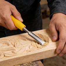 Wood Chisel Set 4 Sizes 6 12 18 24mm Semi-Circular Shape for Craftsmanship