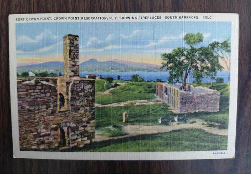 Fort Crown Point Crown Point Reservation New York So. Barracks Vintage Postcard 
