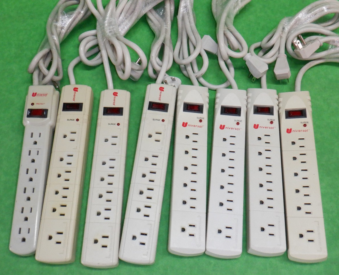 Universal Model Surge Protector 6 Outlet  6 Foot Cord    LOT