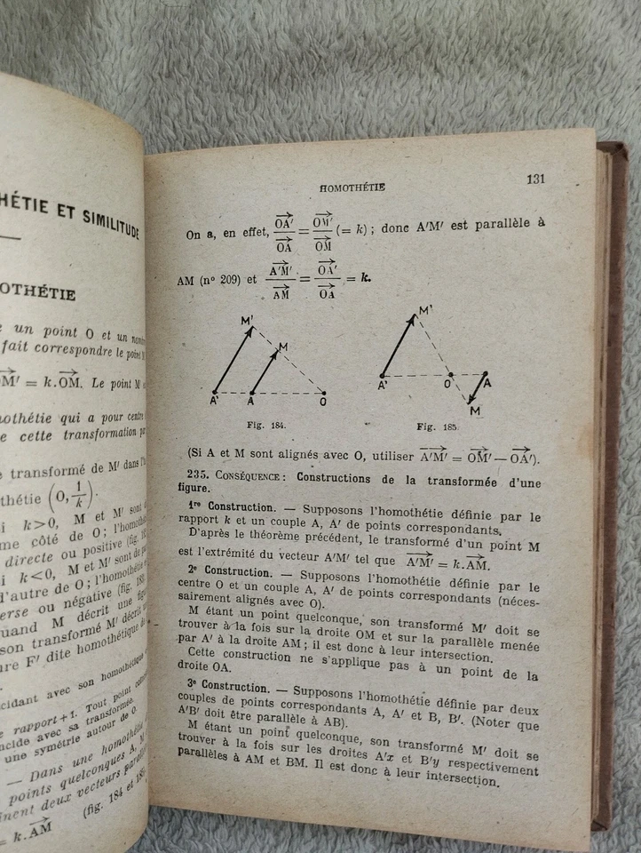 Ancien Livre Scolaire Géométrie Préparation écoles nationales d'arts et métiers - Photo 4/4