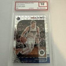 2019-20 Panini NBA Hoops Premium Stock - Luka Dončić #39 Silver Lazer Prizm