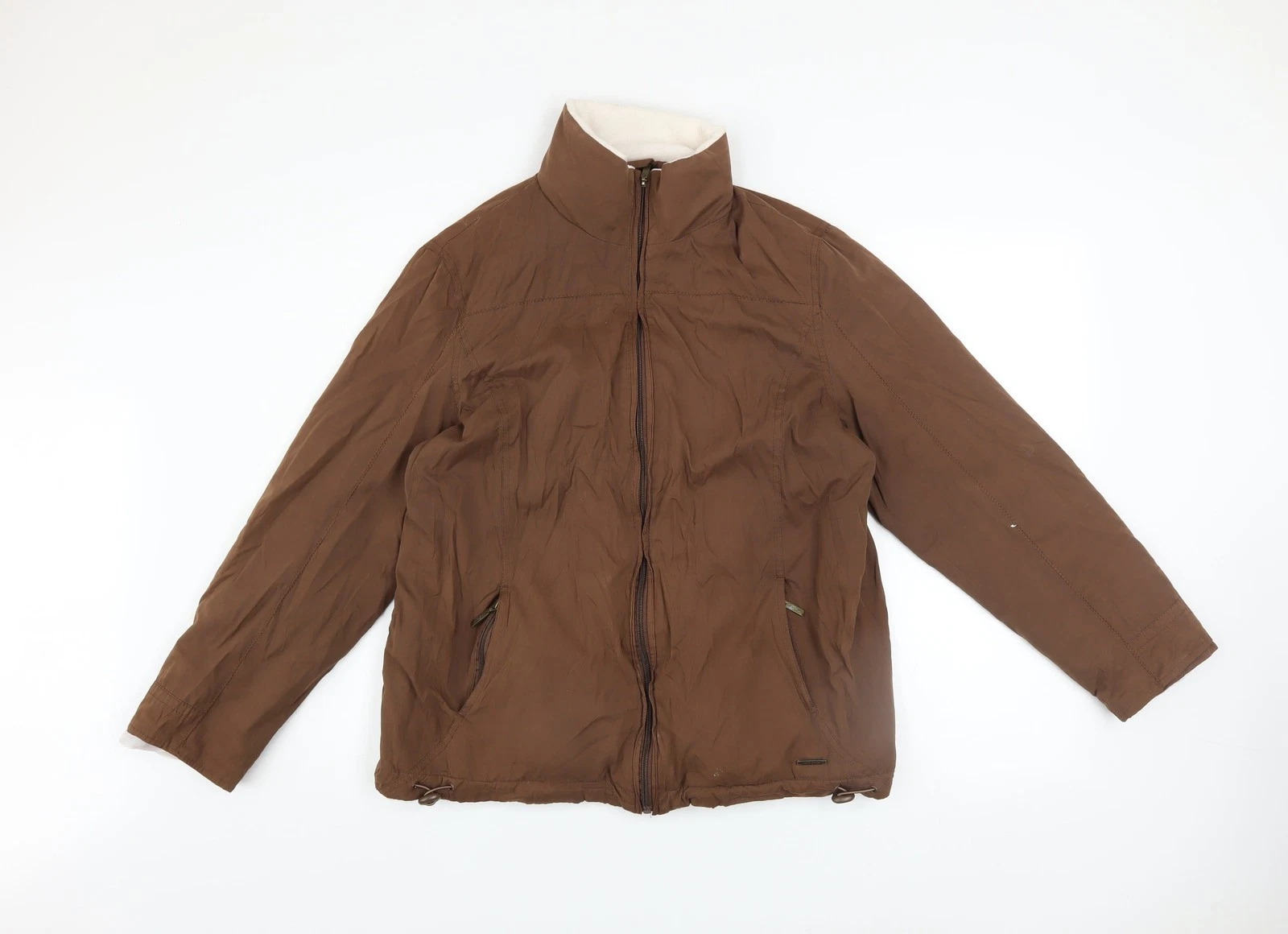 Paco Sport Men's Brown L Full Zip Lined Basic Jacket