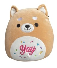 Original Squishmallows Yay 10 Shiba Inu Plush Angie Dog Celebration KellyToy