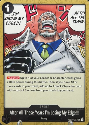 #ad • After All These Years I#x27;m Losing My Edge • OP11 097 UC One Piece TCG NM $0.99