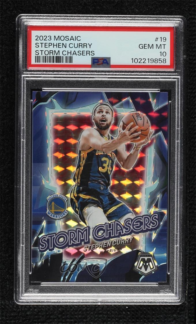 2023-24 Panini Mosaic Storm Chasers Stephen Curry #19 PSA 10 GEM MT z6j