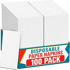100 Pack Disposable Paper Napkins,Soft and Absorbent Guest Hand Towels