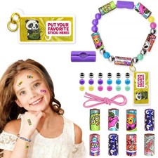 xouyhzy Creative Sticky Rolls Bracelet Making Kit for 80 Rolls, Pink