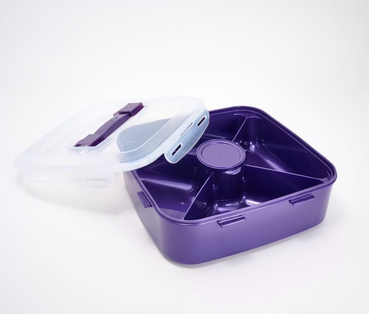 LocknLock Large Square Appetizer Tray & Handle Lid 12 x 12 x 4