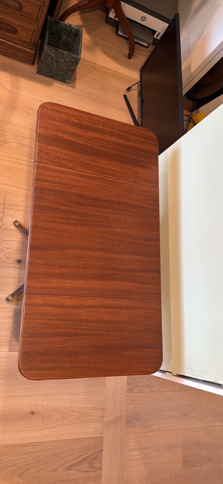 George III Duncan Phyfe Drop Leaf Table Mahogany With Drawer / Claw Feet