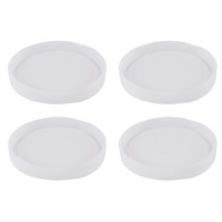 4 Pack Runde Silikon Untersetzer Formen, Klare Epoxid Formen Zum GießEn Mit9956