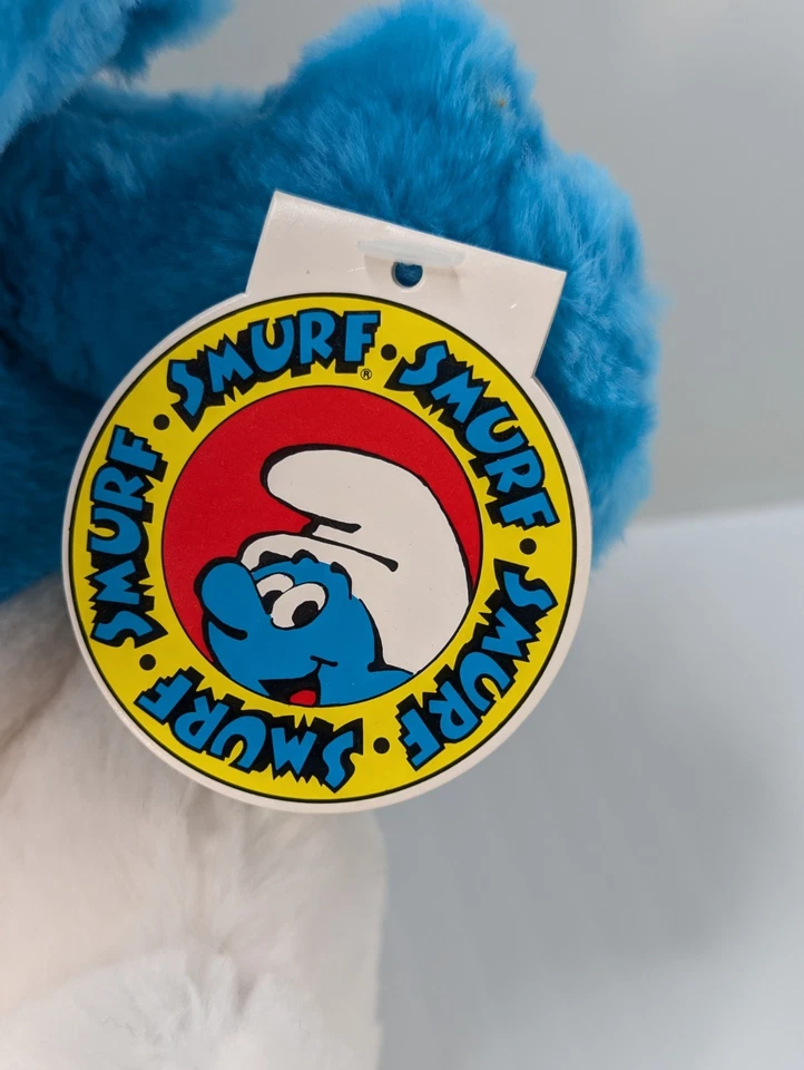 APPLAUSE PEYO PLUSH SMURF DOLL #27174 STUFFED ANIMAL NEW WITH TAGS 11" TALL - Image 3 of 4