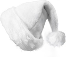 2 Pack Plush Velvet Santa Hats for Adults Christmas Holiday Party Costume