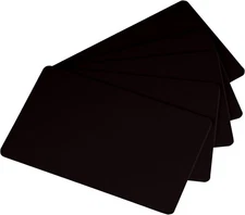 Pack of 500 Black CR80 PVC Cards | 30 mil by easyIDea 500 ID Cards, 