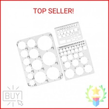 Circle Templates for Drawing - 3 Pack Drafting Stencils Measuring Tools, Circle