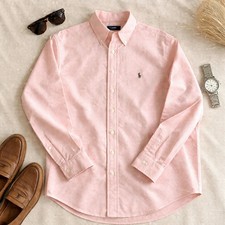 Ralph Lauren Yarmouth Pink Oxford Button Down Shirt 100 Cotton 16 32/33