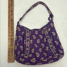 Vera Bradley "Simply Violet" Purple Paisley Women's Shouldet Bag