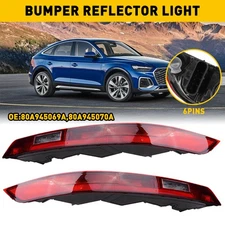 Rear LH & RH Side Marker Bumper Reflector Light Set For 2018-2021 Audi Q5 W/Bulb