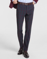 Tommy Hilfiger Mens Modern Fit Stretch Dress Pants Wine Green Size 34Wx34L NWT