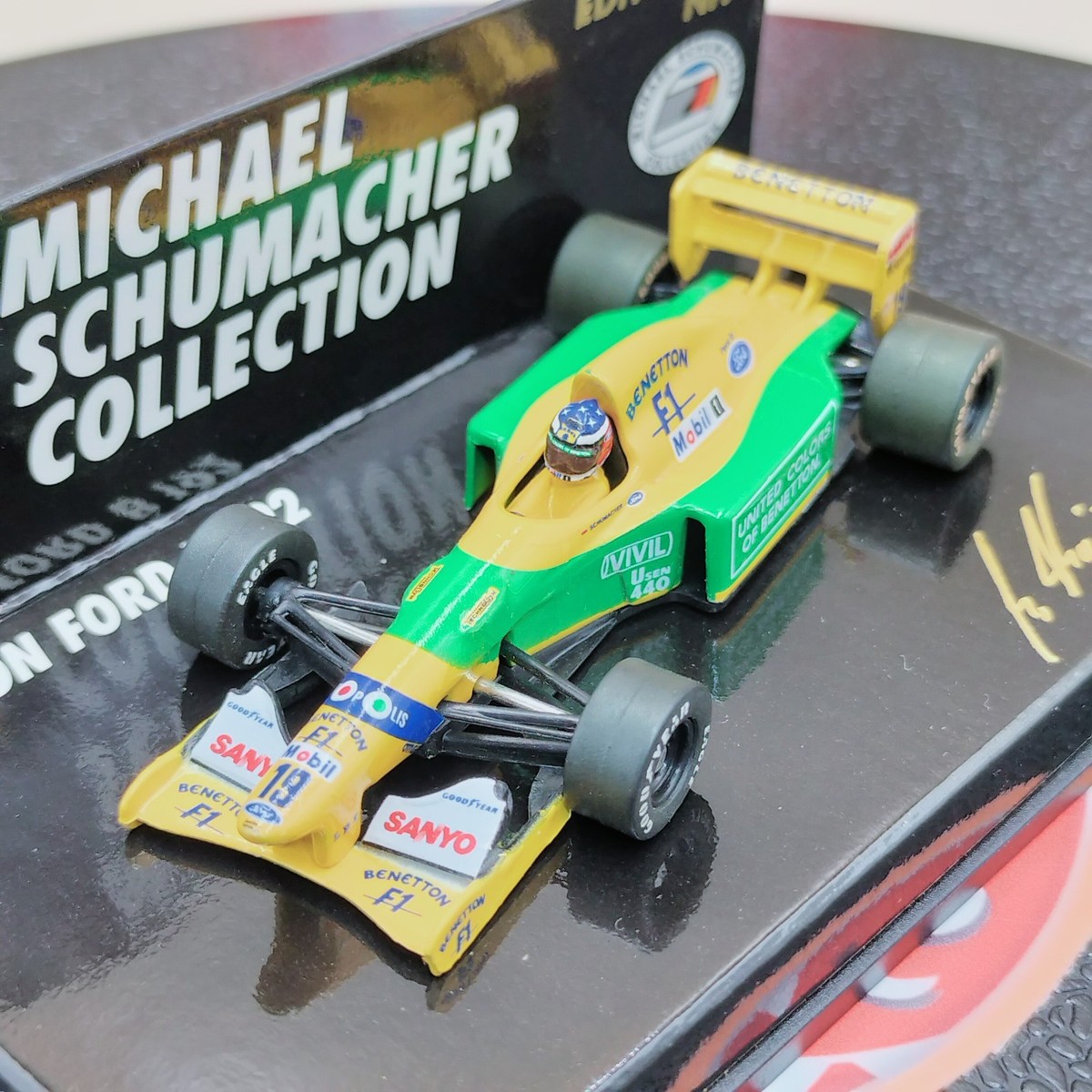 ミニカー MINICHAMPS BENETTON B192 M.SCHUMACHER MINICHAMPS 1/64 Michael Schumacher Benetton B192 F1 August 1992