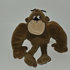 VTG Ape George of Jungle Disney 8" Bean Bag Plush Stuffed Animal Brown Monkey