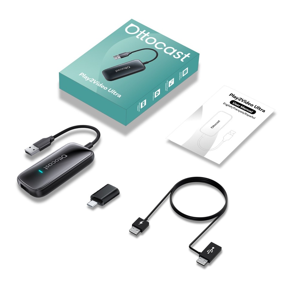 Volam Wireless Adapter für Carplay & Wireless Android Auto Adapter 2-in