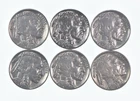 1930-1937 XF/AU Better Condition: Great Detail in Buffalo Horn 6 Coin Lot *839