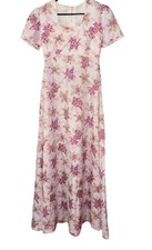 Vintage Floral Handmade Long Dress Sz 6/8 S XS Euc