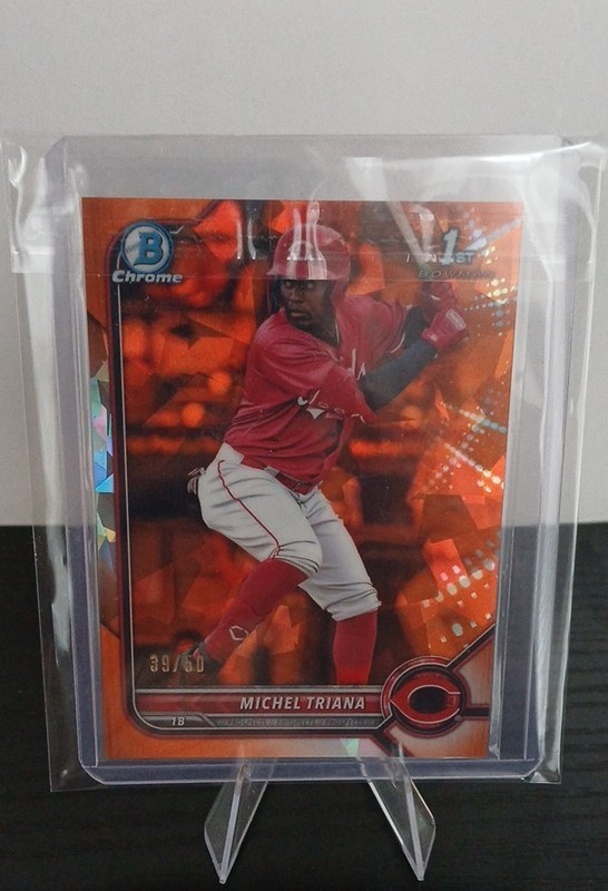 2022 Bowman Sapphire Edition - Chrome Prospects Michel Triana #BCP-75 Orange /50