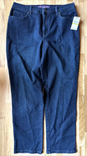 NEW Gloria Vanderbilt AMANDA Heritage Tapered Jean Dark Portland Wash 14 Short