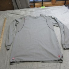 Ariat FR Shirt Men Large Tall Gray Long Sleeve Crewneck Flame Resistant Workwear