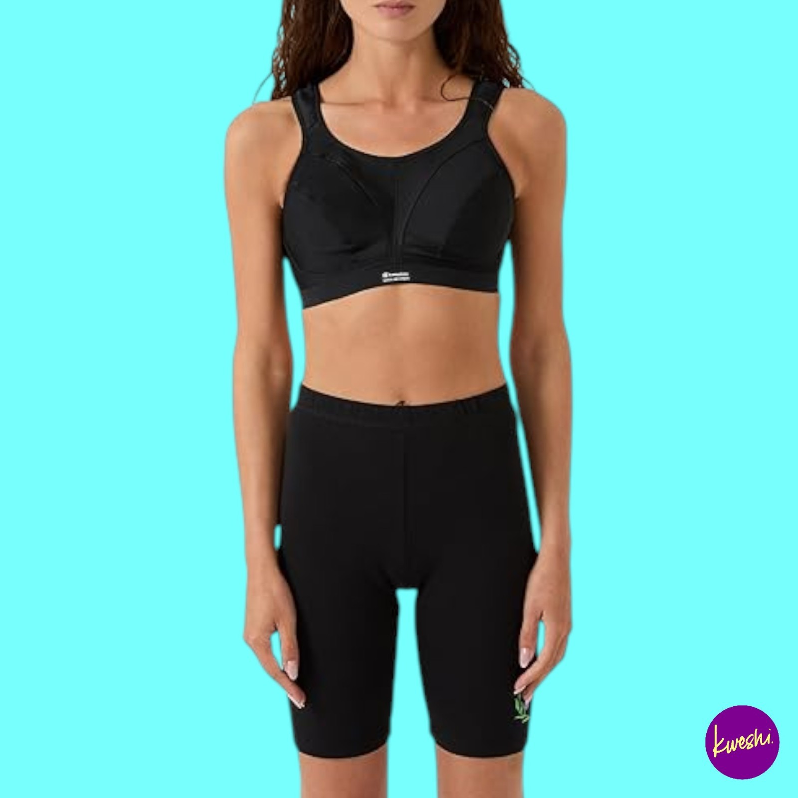 CHAMPION Women’s Sports Bra, Wirefree, Black, UK 36D | EU 80D | US 36D