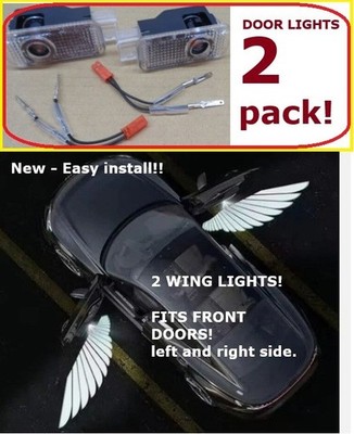 WELCOME DOOR WING LIGHTS & WIRE CONNECTORS FITS AUDI A1 A3 A4 A7 (2 PACK) NEW!!